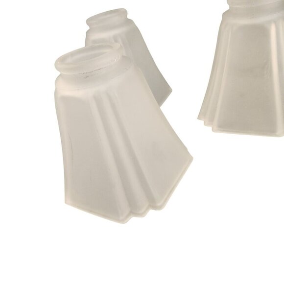 Lamp Bulb Cover, vintage frosted glass ruffled lamp shade replacement light shad - Picture 8 of 8